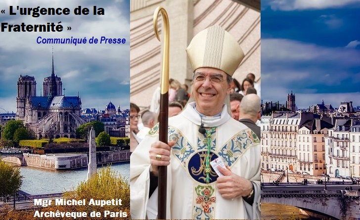 Communiqué de presse de S.E. l’archevêque de Paris