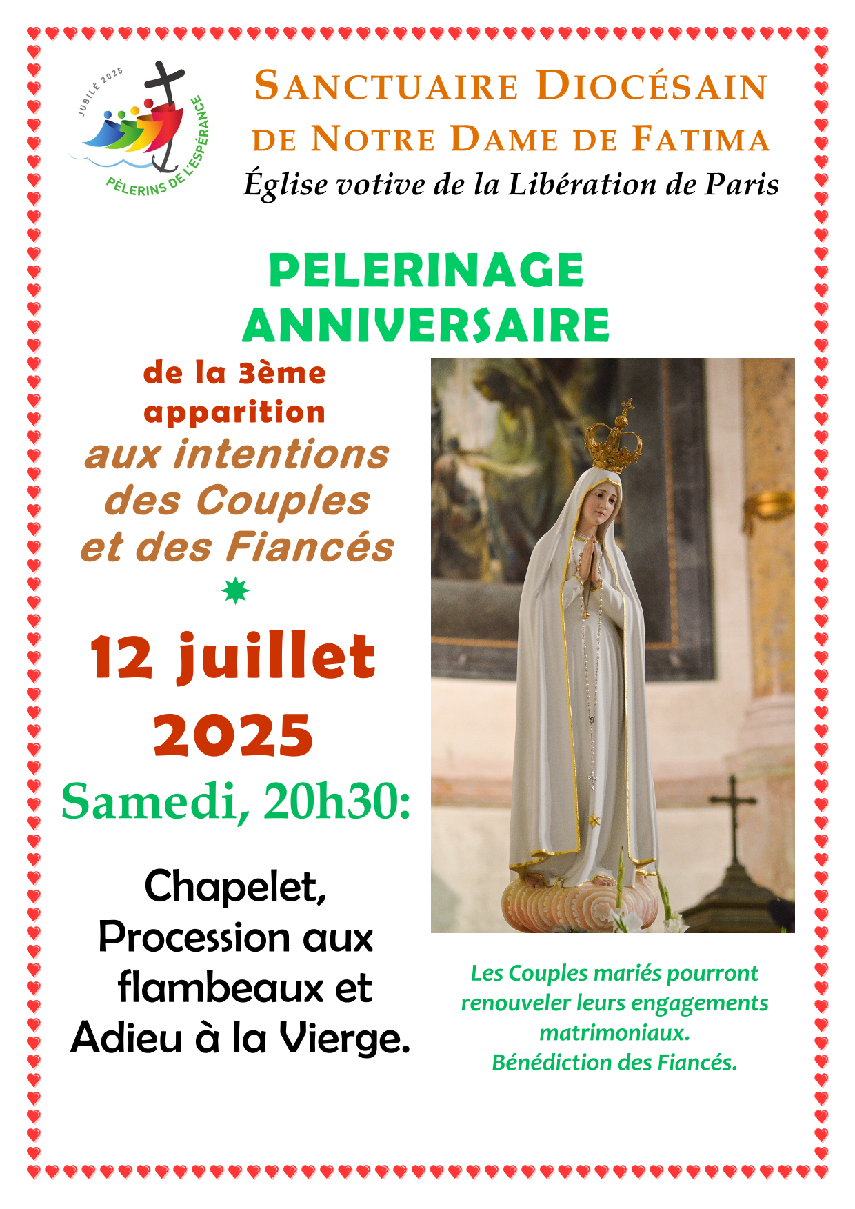 Pèlerinage anniversaire de la 3ème apparition de Notre Dame